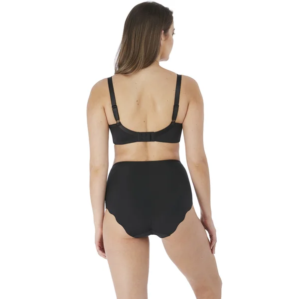 Culotte taille haute Fantasie noire en nylon Fantasie