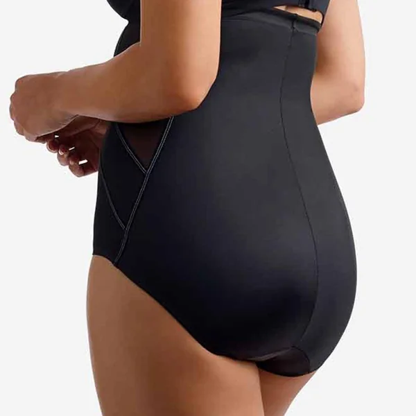 Culotte taille haute gainante FIT AND FIRM black en nylon Miraclesuit