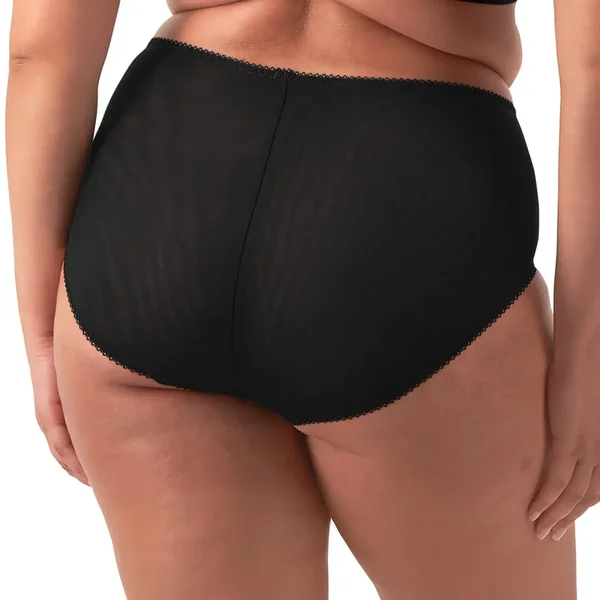 Culotte taille haute noir en coton Elomi