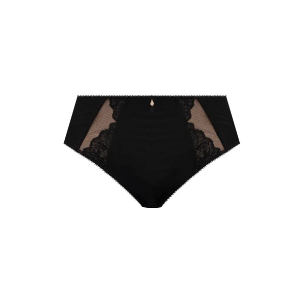 Culotte taille haute noir en coton Elomi