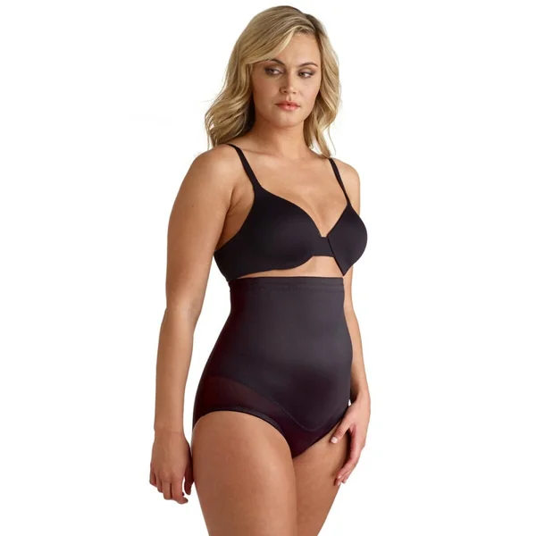 Culotte taille haute noire Miraclesuit FLEXI FIT black en nylon Miraclesuit