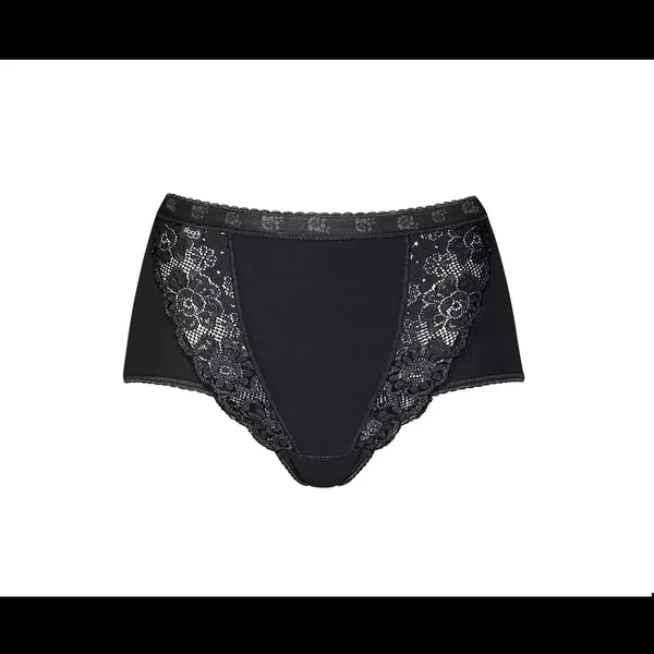 Culotte taille haute noire sloggi Chic Maxi BLACK en coton Sloggi