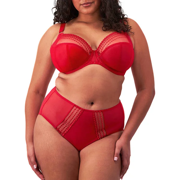 Culotte taille haute rouge en coton Elomi