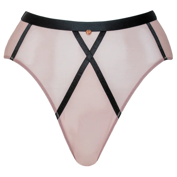Culotte taille haute Scantilly SHEER CHIC noire Scantilly
