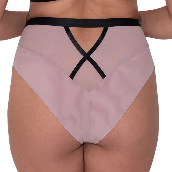 Culotte taille haute Scantilly SHEER CHIC noire Scantilly