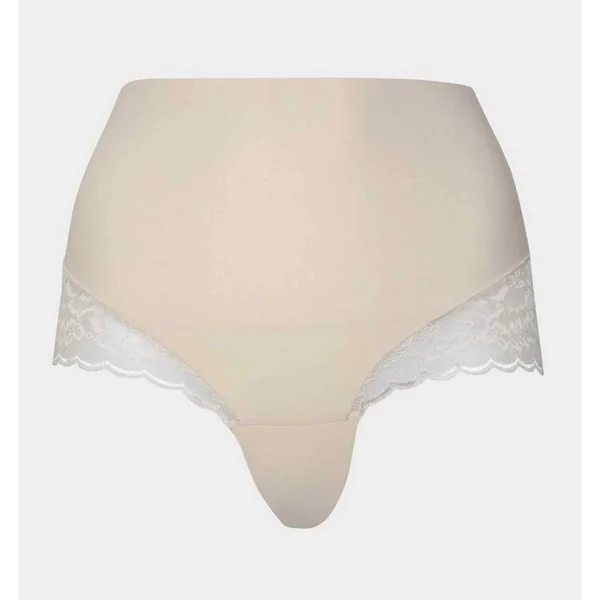 Culotte ventre-plat gainante avec dentelle Beige Magic Body Fashion