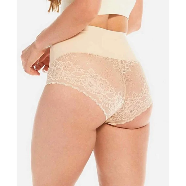 Culotte ventre-plat gainante avec dentelle Beige Magic Body Fashion