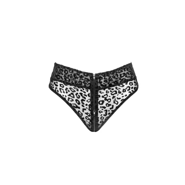 Culotte zippée tulle léopard F290