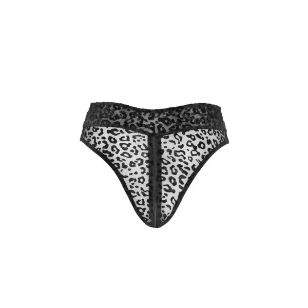 Culotte zippée tulle léopard F290