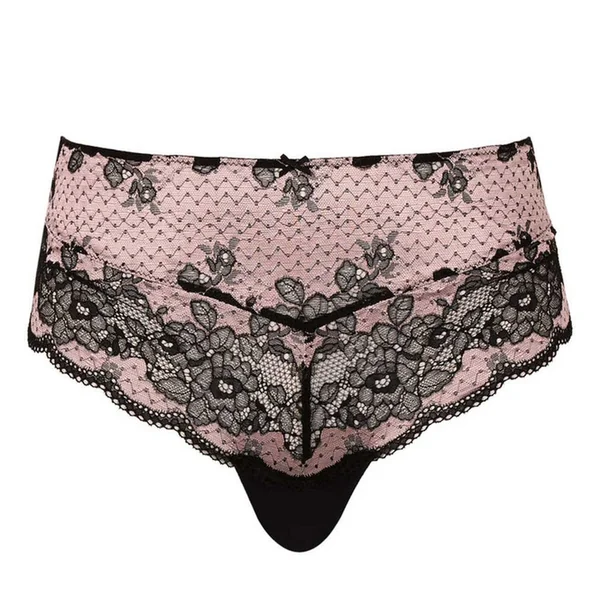Culotte échancrée Clara - Noir et Rose Panache Clara