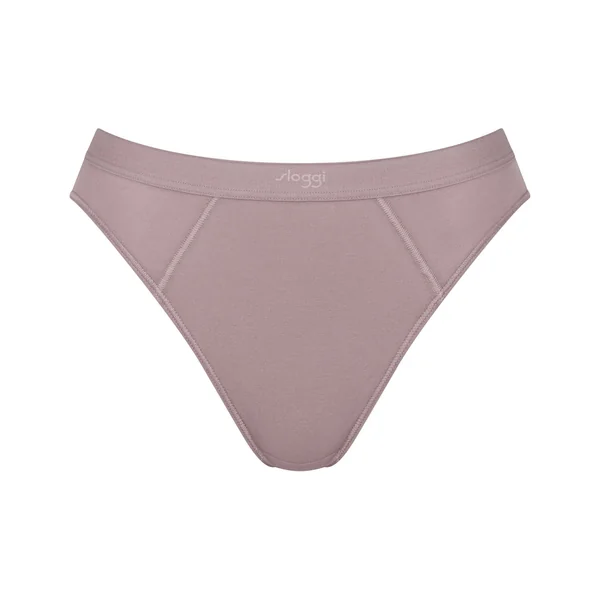 Culotte échancrée rose en coton Sloggi