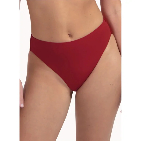 Cyell - Culotte de bikini taille haute Rouge Medium