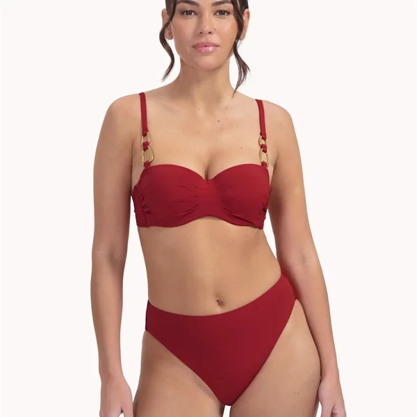 Cyell - Haut de Bikini bandeau avec cerceau 36 (80) E Rouge