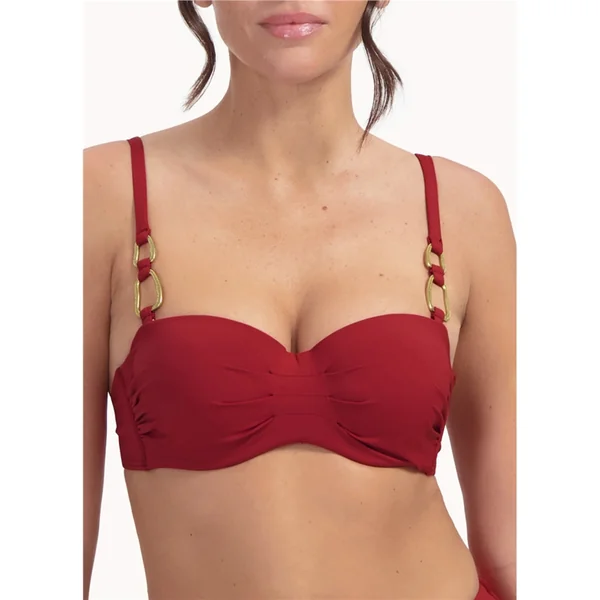 Cyell - Haut de Bikini bandeau avec cerceau 36 (80) E Rouge