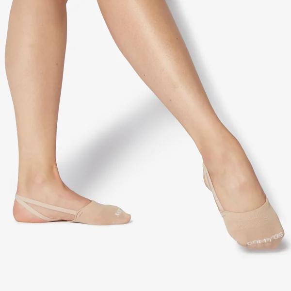 Demi-pointes chaussettes de Gymnastique Rythmique Enfant Beige