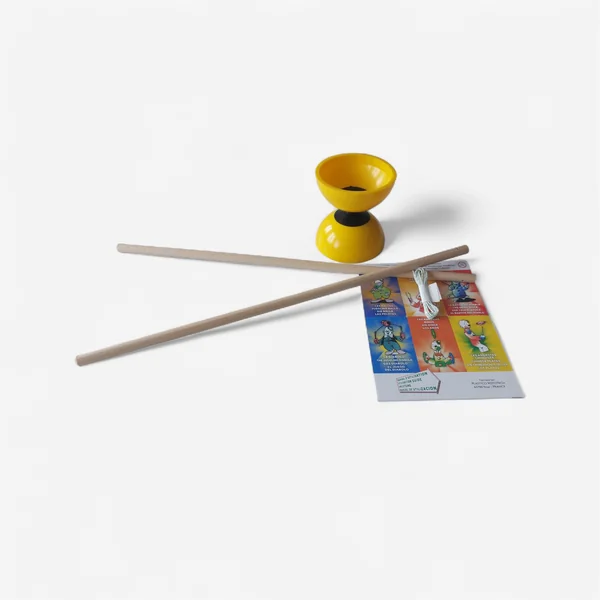 Diabolo Big + baguettes en bois + livret - jaune
