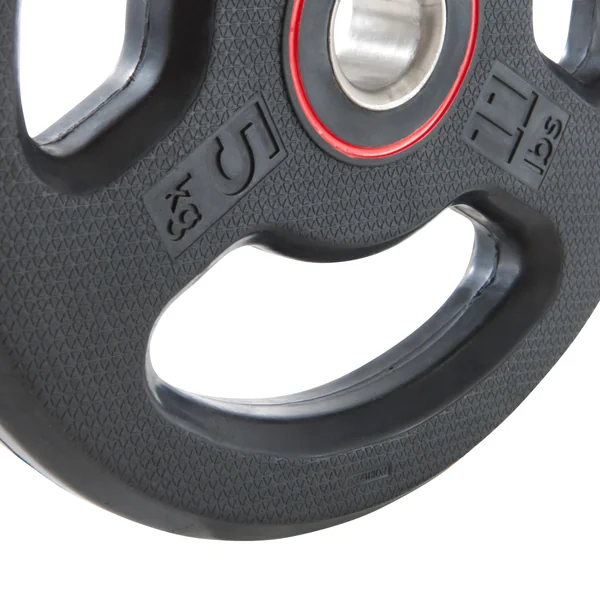 Disque musculation en caoutchouc 5kg 28mm avec poignées,composé à 80 % de fonte