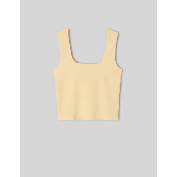 Débardeur avec détail de nœud au dos JAUNE PASTEL