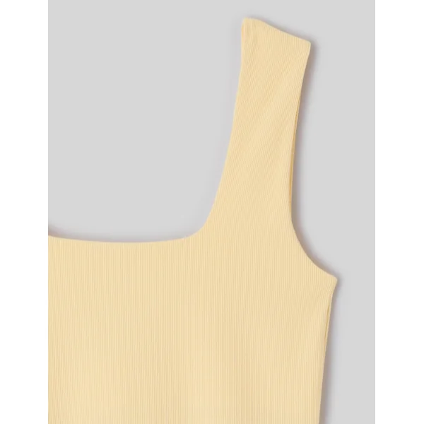 Débardeur avec détail de nœud au dos JAUNE PASTEL