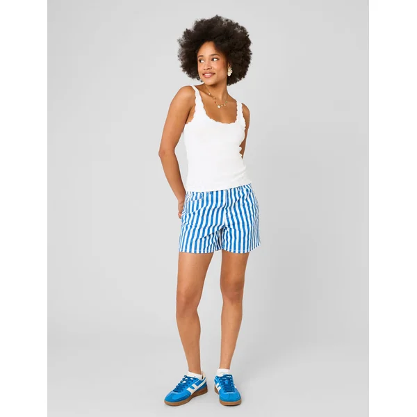 Débardeur bords en dentelle Blanc