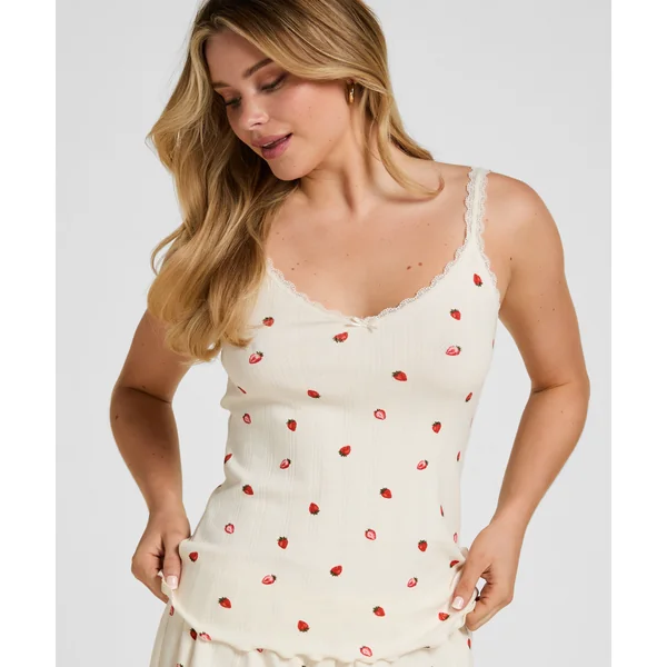 Débardeur de pyjama Pointelle - Blanc