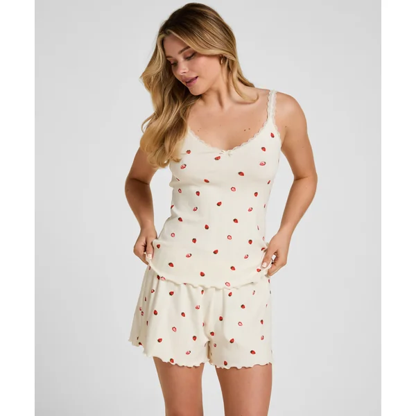Débardeur de pyjama Pointelle - Blanc