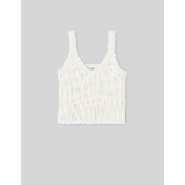 Débardeur en crochet Blanc écru