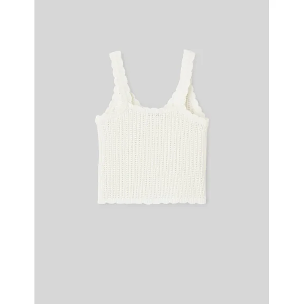 Débardeur en crochet Blanc écru
