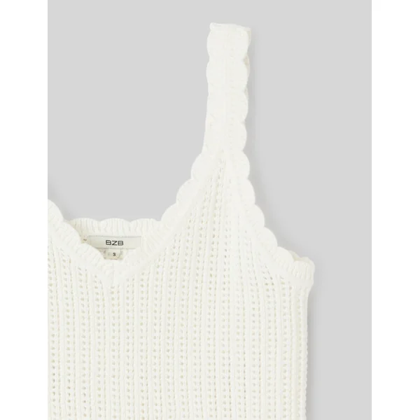 Débardeur en crochet Blanc écru
