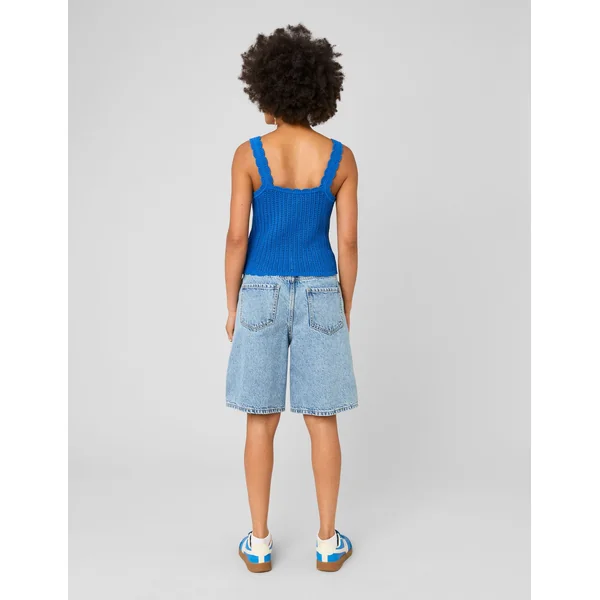 Débardeur en crochet Bleu foncé