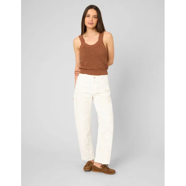 Débardeur en crochet Camel