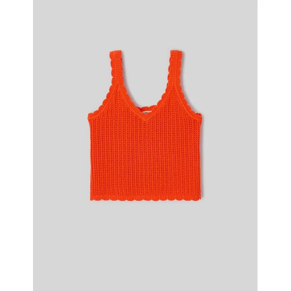 Débardeur en crochet Rouge