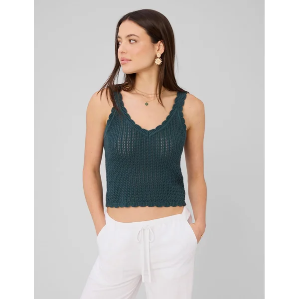 Débardeur en crochet Vert