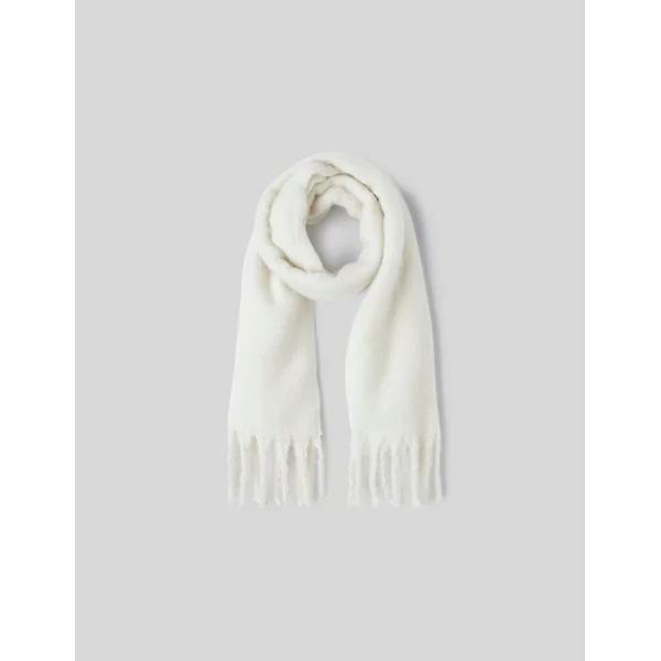 Echarpe douce à franges Blanc écru