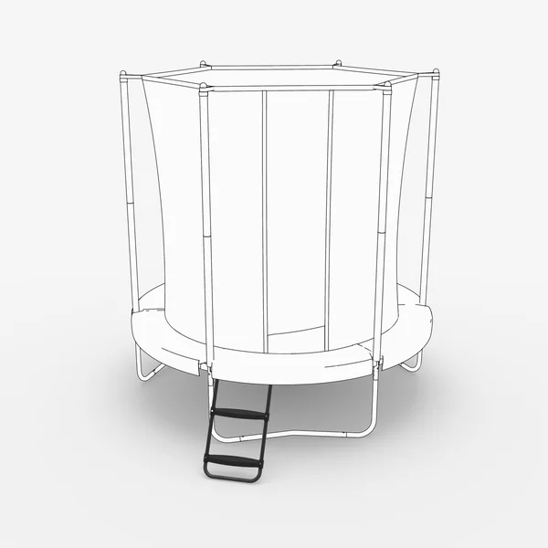 Echelle 2 marches trampolines 240 et 300, noir