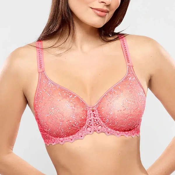 Empreinte - Soutien-gorge moulé classique avec armatures 42 (95) D Rose Électric Cassiopée