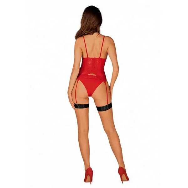 Ensemble 2 pièces - Corset et culotte - Rouge Obsessive