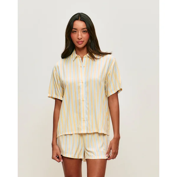 Ensemble chemise et short à rayures