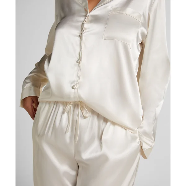 Ensemble de pyjama en satin Shiny - Blanc