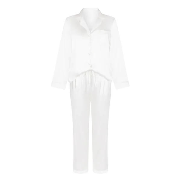 Ensemble de pyjama en satin Shiny - Blanc