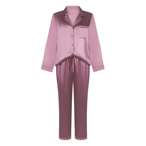 Ensemble de pyjama en satin Shiny - Rose