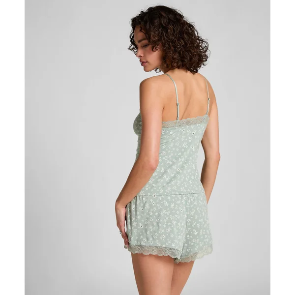 Ensemble de pyjama Jersey avec dentelle - Vert