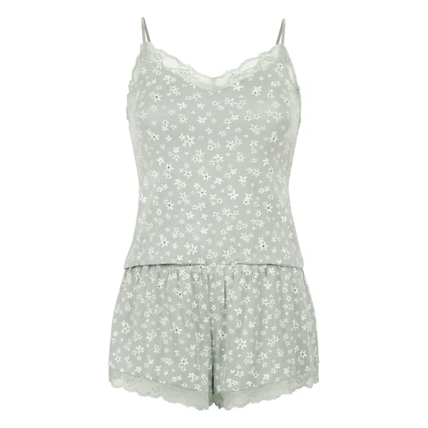 Ensemble de pyjama Jersey avec dentelle - Vert