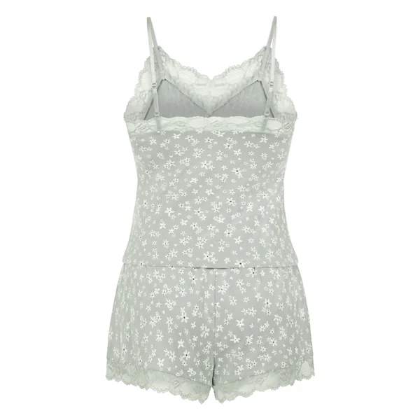 Ensemble de pyjama Jersey avec dentelle - Vert