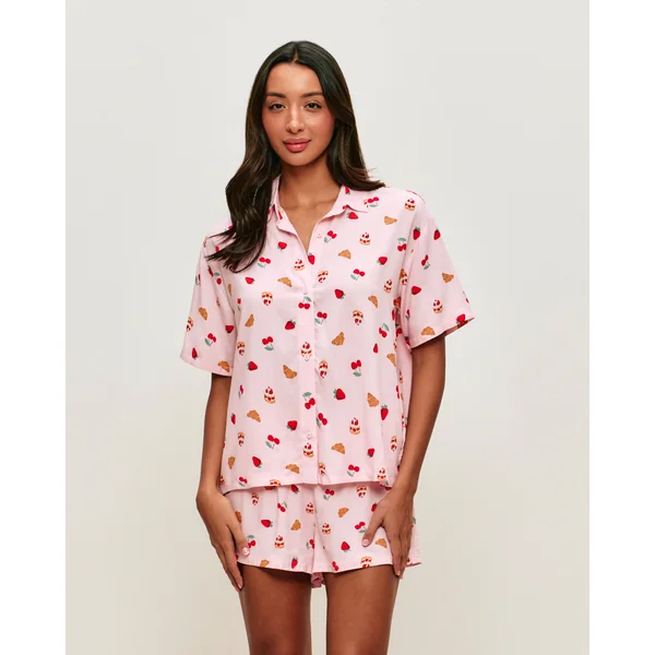 Ensemble de pyjama à motifs fruits et gâteaux