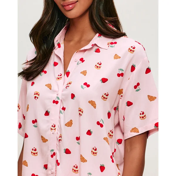 Ensemble de pyjama à motifs fruits et gâteaux