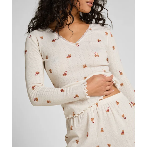 Ensemble de Pyjamas Pointelle - Blanc