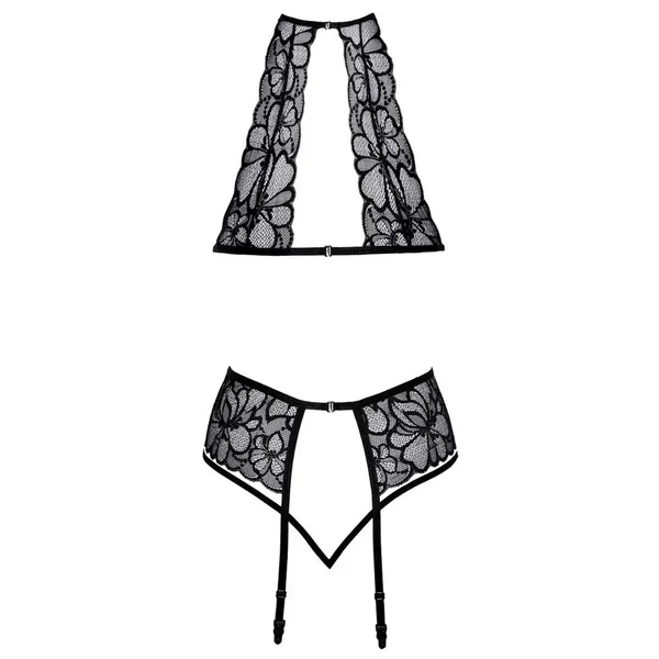 Ensemble floral noir