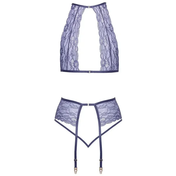Ensemble glamour bleu-gris