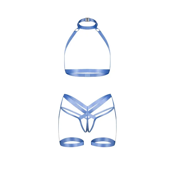 Ensemble harnais bleu Shaderi